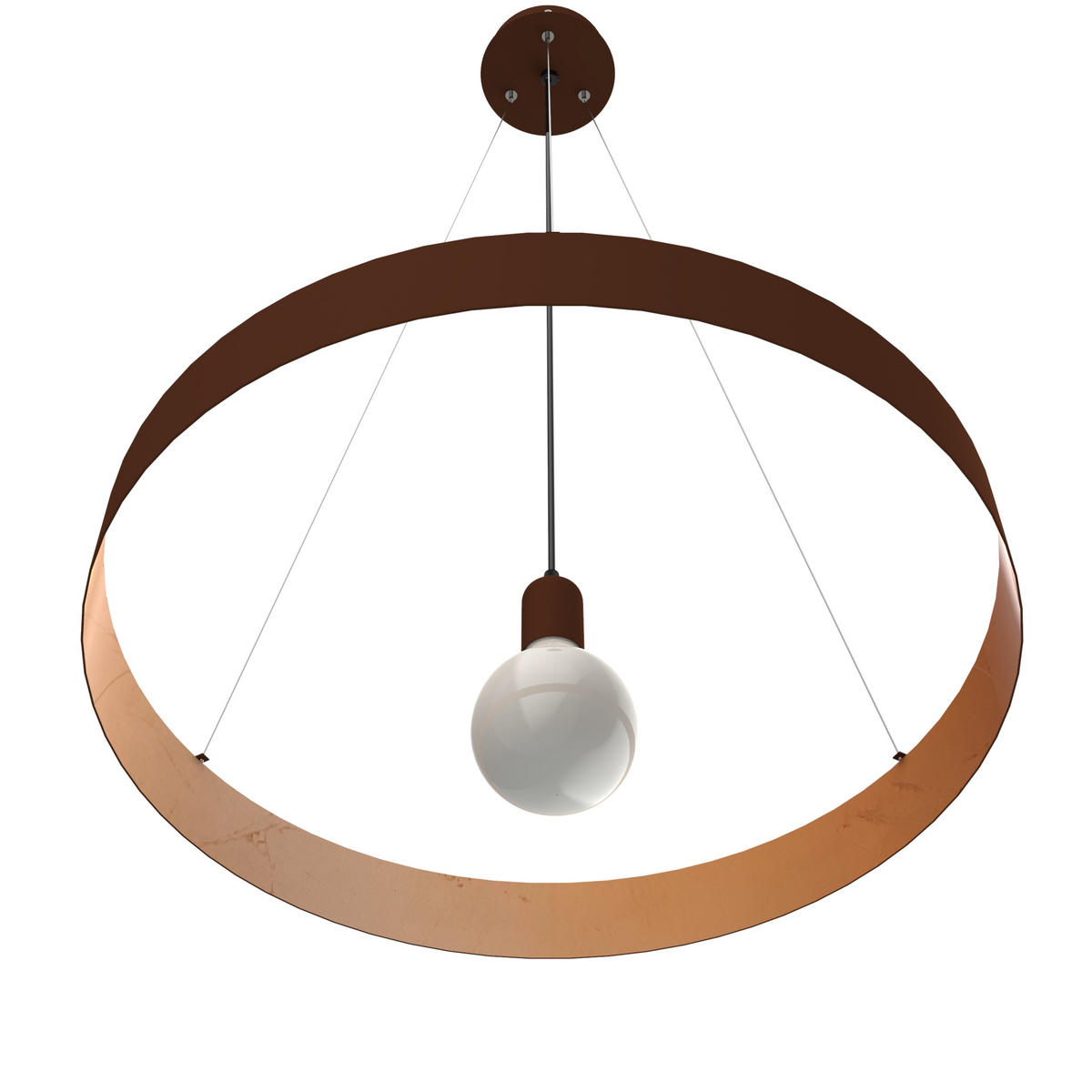 HÄNGELEUCHTE - Braun, Metall (60/60/6cm) - Lumicom