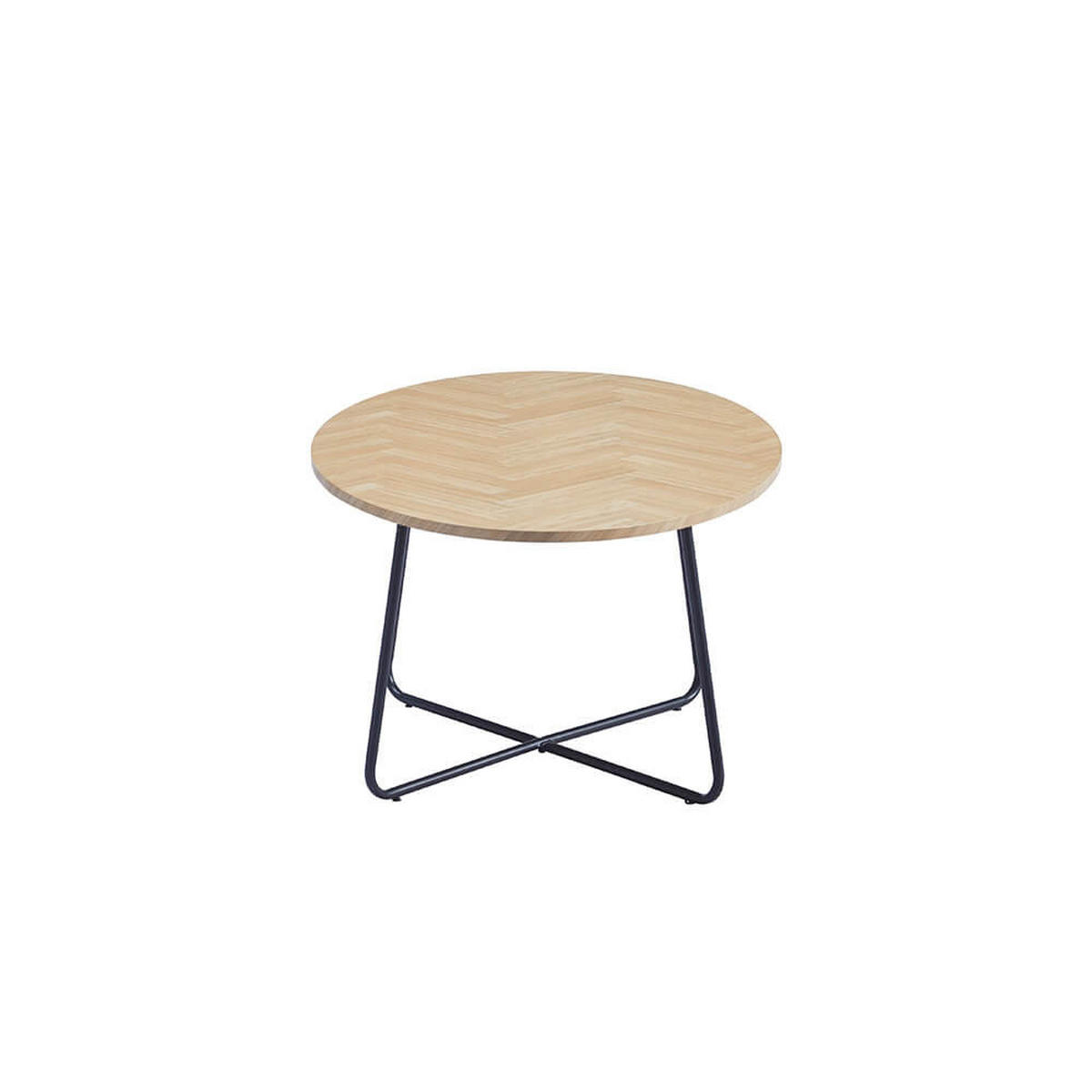 COUCHTISCH Oval NOVARIS - 110 x 66 cm Fishbone Oak - Braun, Holz (110/66/47cm) - Home Deluxe