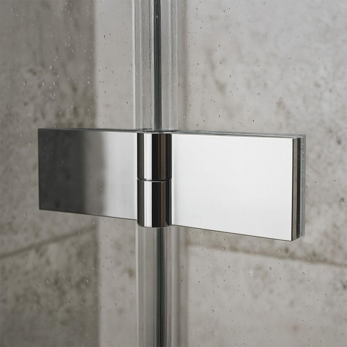 DUSCHKABINE Rea Atlas 120x100 Chrome rechte - Chromfarben, Glas (120/100/200cm) - REA