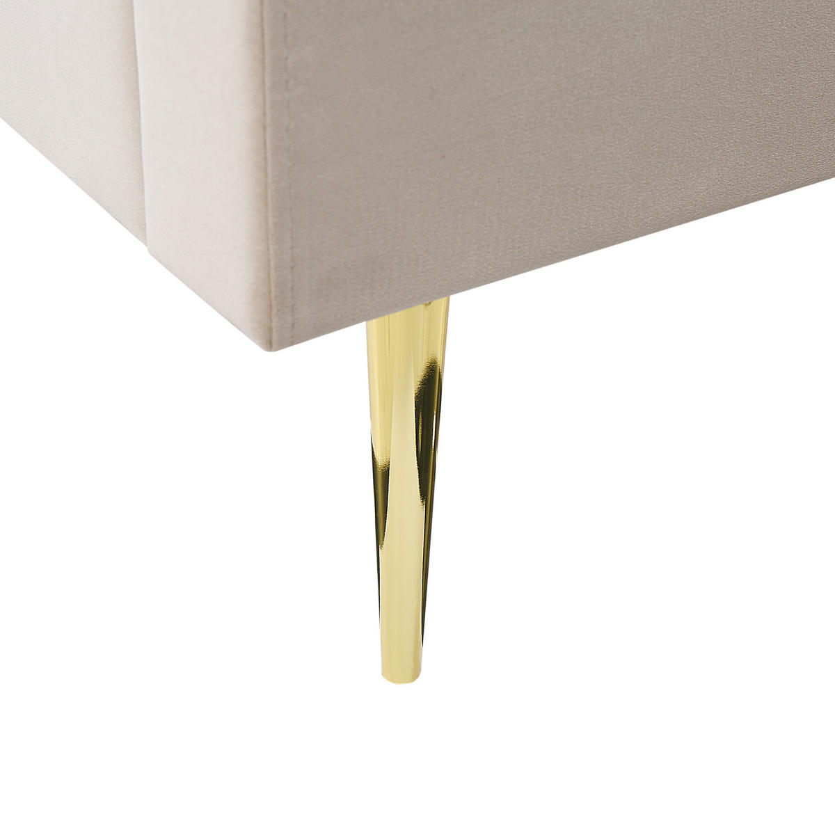POLSTERBETT 180/200cm Sandbeige Marville - Beige, Textil (180/200cm) - Beliani