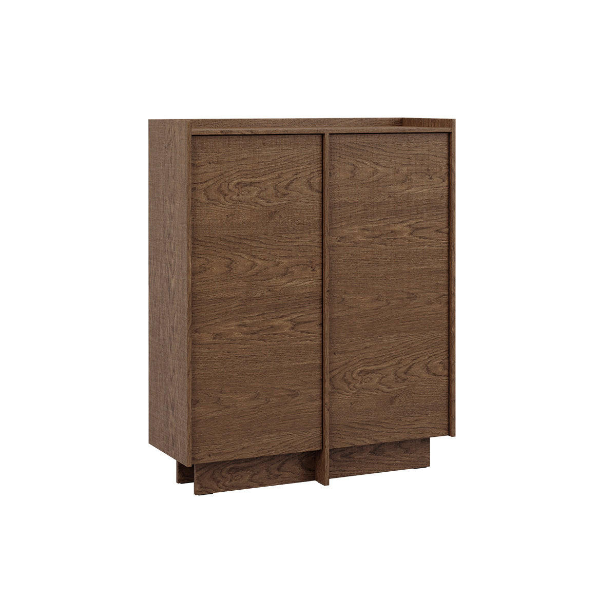 SIDEBOARD Japandi Dunkles Holz - Braun, Holzwerkstoff (102/128/38cm) - Petits-meubles