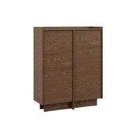 SIDEBOARD Japandi Dunkles Holz - Braun, Holzwerkstoff (102/128/38cm) - Petits-meubles
