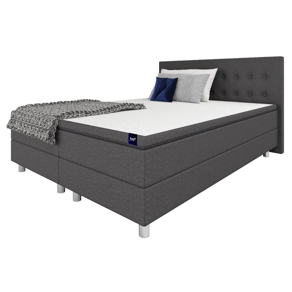 Best For Home Boxbett, Graphit 160x200 cm