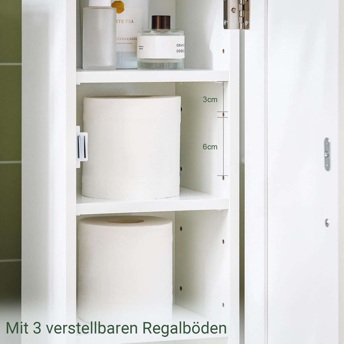 TOILETTENROLLENHALTER Weiß - Weiß, Holzwerkstoff (20/100/20cm) - SoBuy