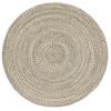 NATURFASER TEPPICH HANDGEFERTIGT JUTE KAYA RUND - Grau, Textil (150/150cm) - Pergamon