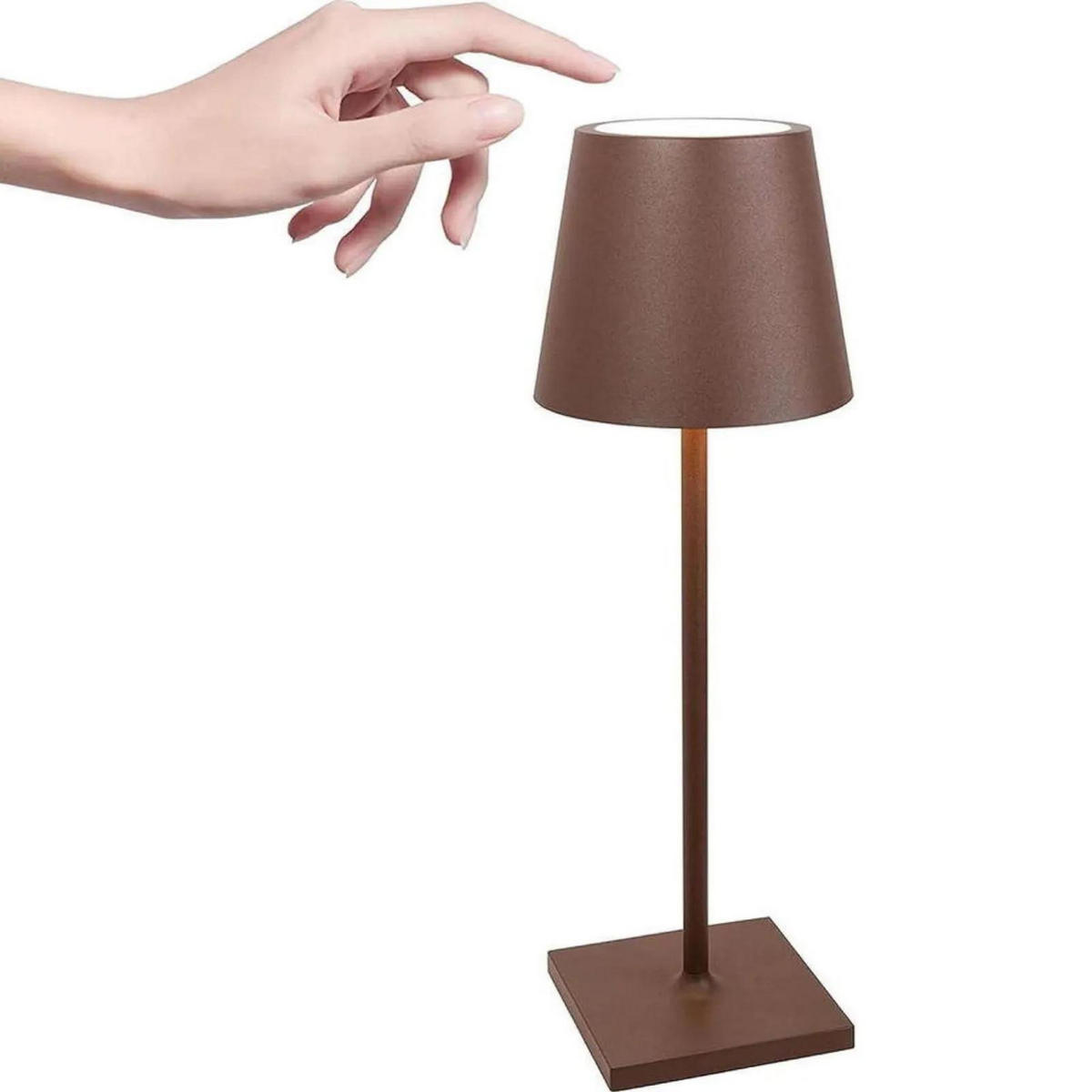 AKKULEUCHTE Poldina L desk Rostfarbig - Rostfarben, Metall (8.25/8.25/49.7cm) - click-licht
