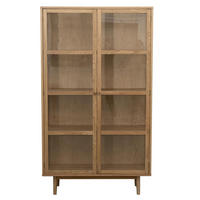 VITRINE Eiche massiv - Eichefarben/Braun, Holz/Holzwerkstoff (100/180/40cm) - Furnhouse