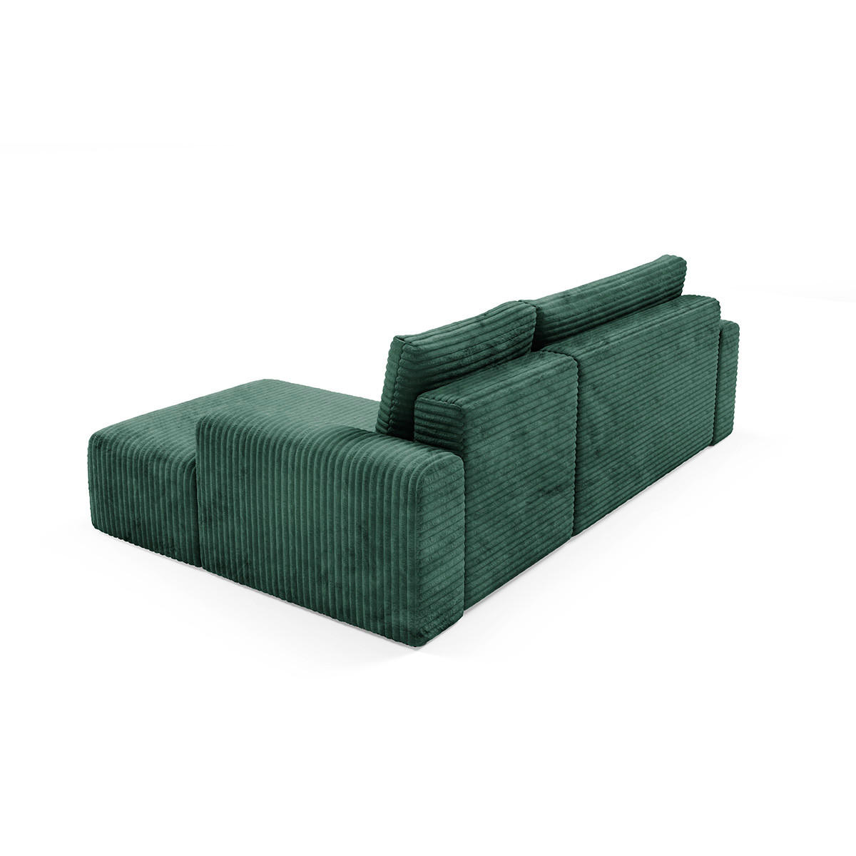 ECKSOFA Romeo 3 Sitzplätze Tannengrün - Grün, Holz (268/163cm) - Petits-meubles