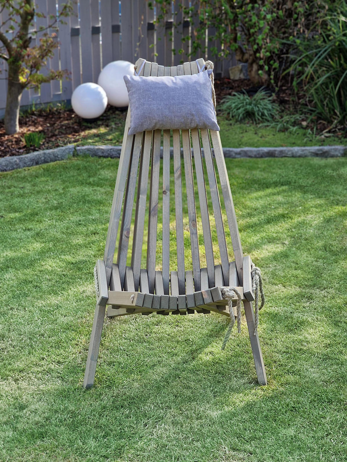 LIEGESTUHL Sonja Aschgrau Kiefer Gartenstuhl Relaxsessel Gartenliege - Grau, Holz (69/104/93cm) - DELUKE