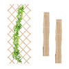 3XRANKGITTER - Hellbraun, Holz (46/270/1cm) - Relaxdays
