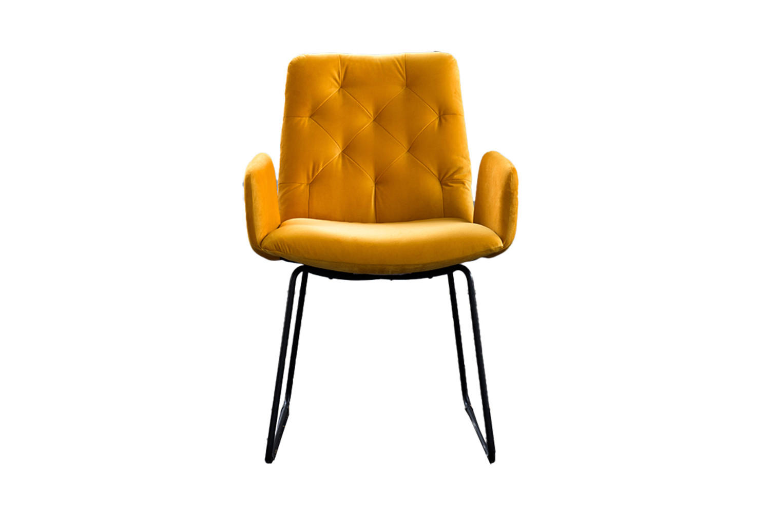 ESSZIMMERSTUHL NEW CHARME Gelb Velvet (1er-Set) - Currygelb/Gelb, Textil (59/87/66cm) - KAWOLA