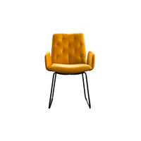 ESSZIMMERSTUHL NEW CHARME Gelb Velvet (1er-Set) - Currygelb/Gelb, Textil (59/87/66cm) - KAWOLA