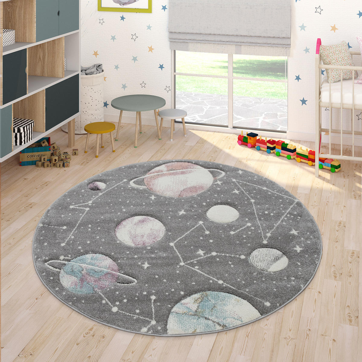 KINDERTEPPICH 120/120 cm Cosmo 347 - Grau, Textil (120/120cm) - Paco Home