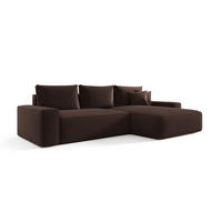 ECKSOFA Walken Mit Schlaffunktion - Braun, Holzwerkstoff/Textil (280/185cm) - Fun Möbel