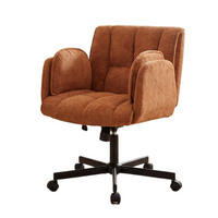 DREHSTUHL DE-40928 mit klappbaren Armlehnen und Lendenluftkissen Orange - Orange, Metall (60/86/68cm) - ComfortXL