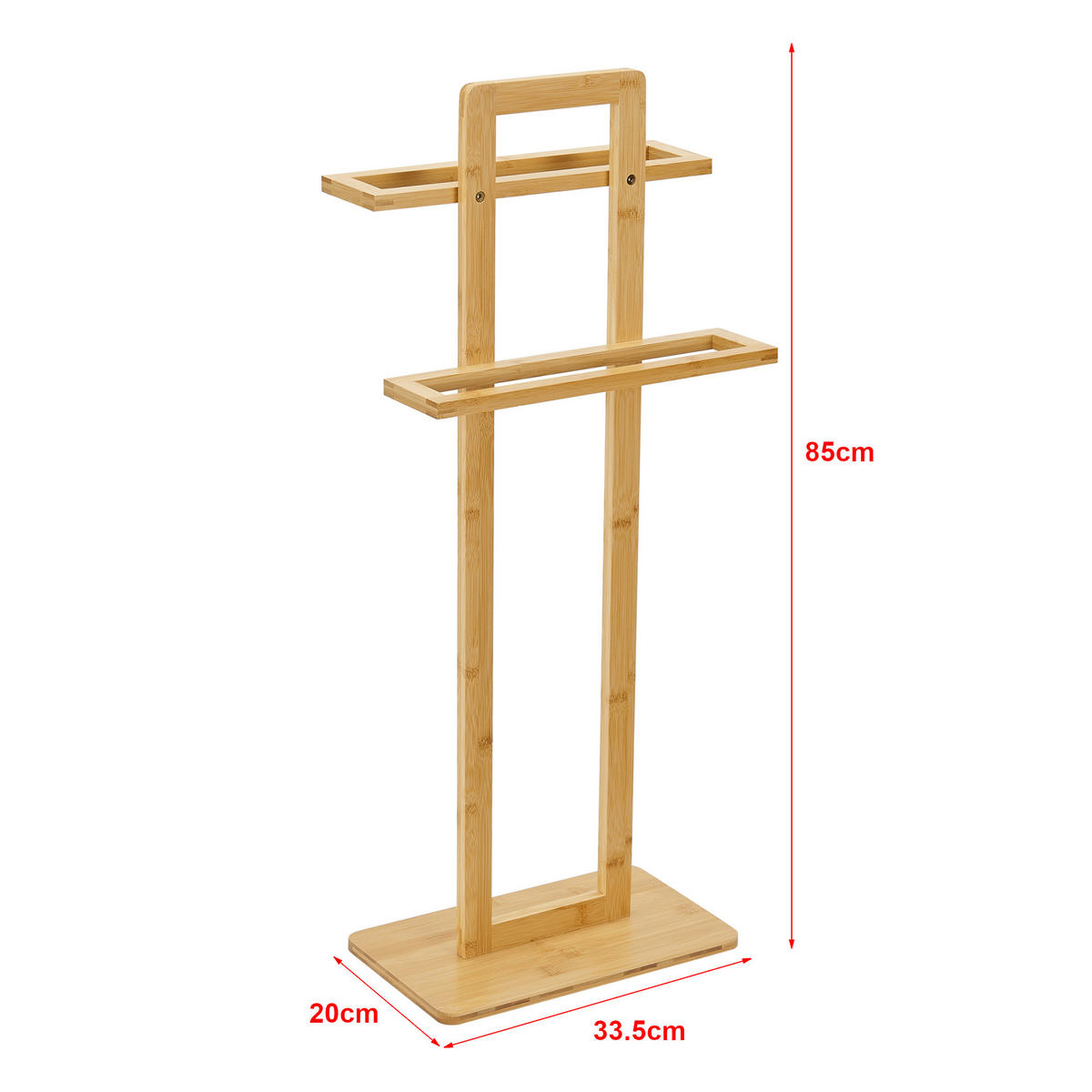 HANDTUCHSTÄNDER Træna - Naturfarben, Holz (33.5/85/20cm) - [en.casa]