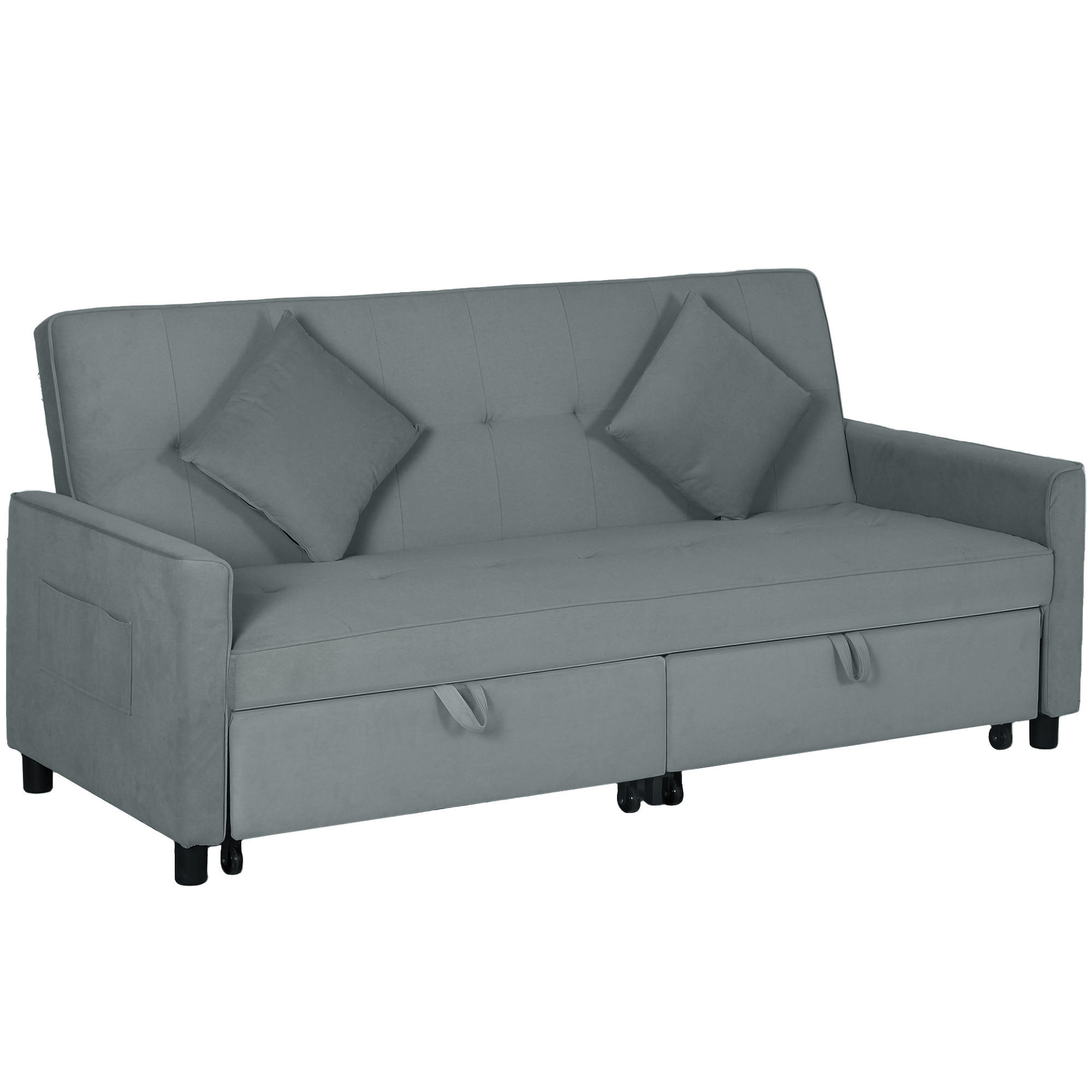 2-SITZER Sofa Grau 196.0/90.0/89.0 cm - Grau, Textil (90/89/196cm)