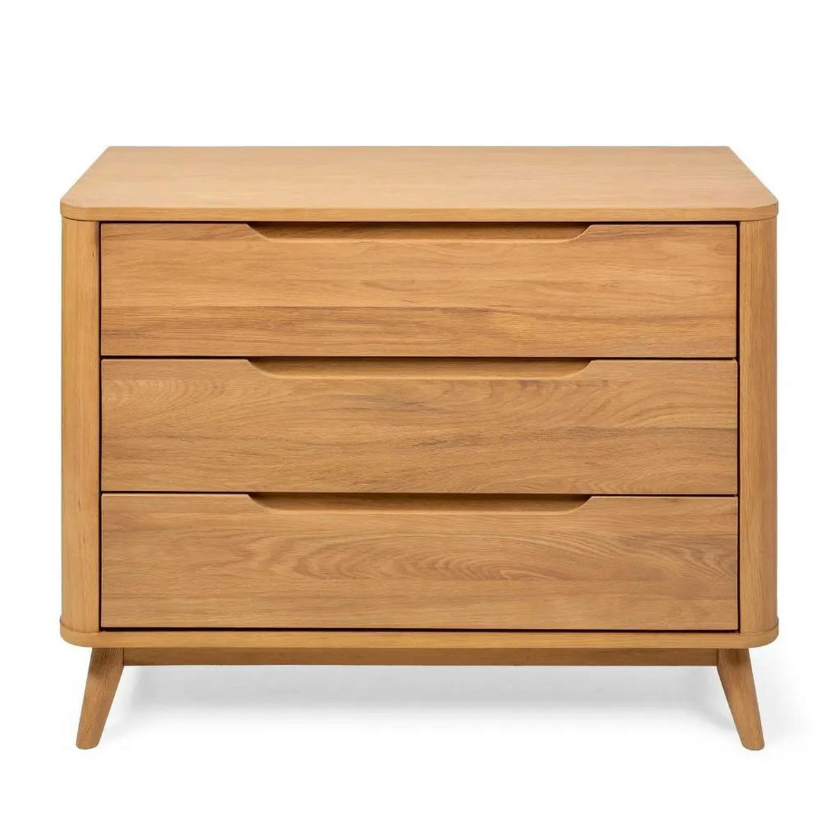 KOMMODE Nora, Natur Massiveiche - Beige, Holz (45/100cm) - WOODEK