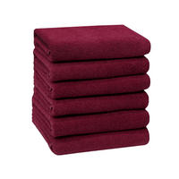 HANDTÜCHER, 6er-Set, 50x100 cm, 100% Baumwolle, Rot - Bordeaux, Textil (50/100cm) - Zollner