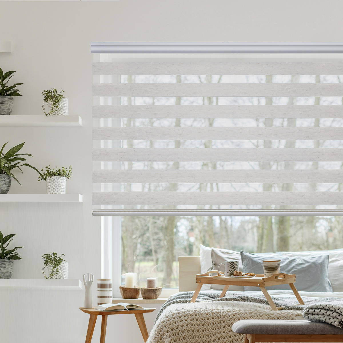 DOPPELROLLO Leinen 100x250 cm - Creme, Kunststoff (100/250cm) - STORESDECO