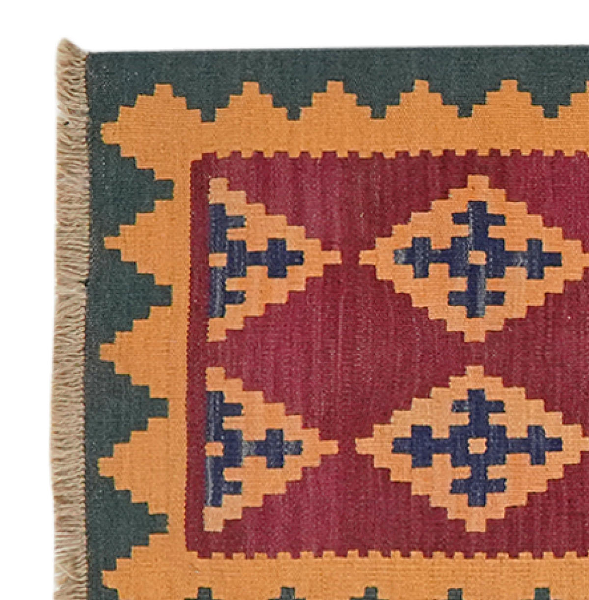 HANDWEBTEPPICH Kelim Gashgai Violett 200/57 cm Schurwolle - Violett, Textil (57/200cm) - Looma