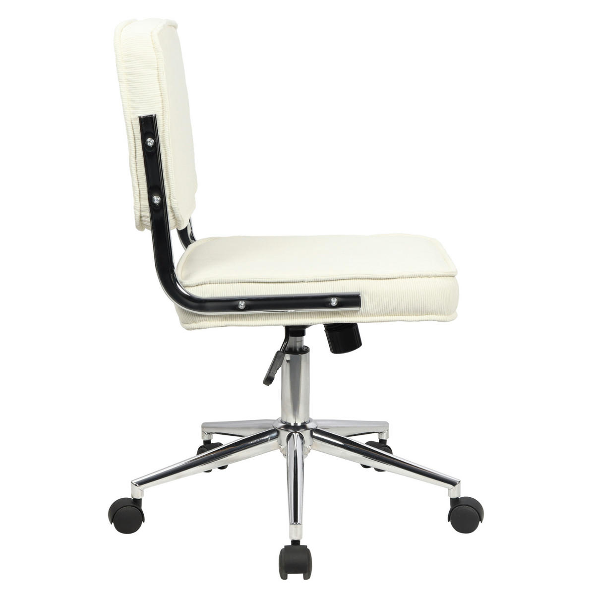 BÜROSTUHL Liv Schreibtischstuhl höhenverstellbar mit Rollen Weiß - Weiß, Textil (48/94/47cm) - SVITA