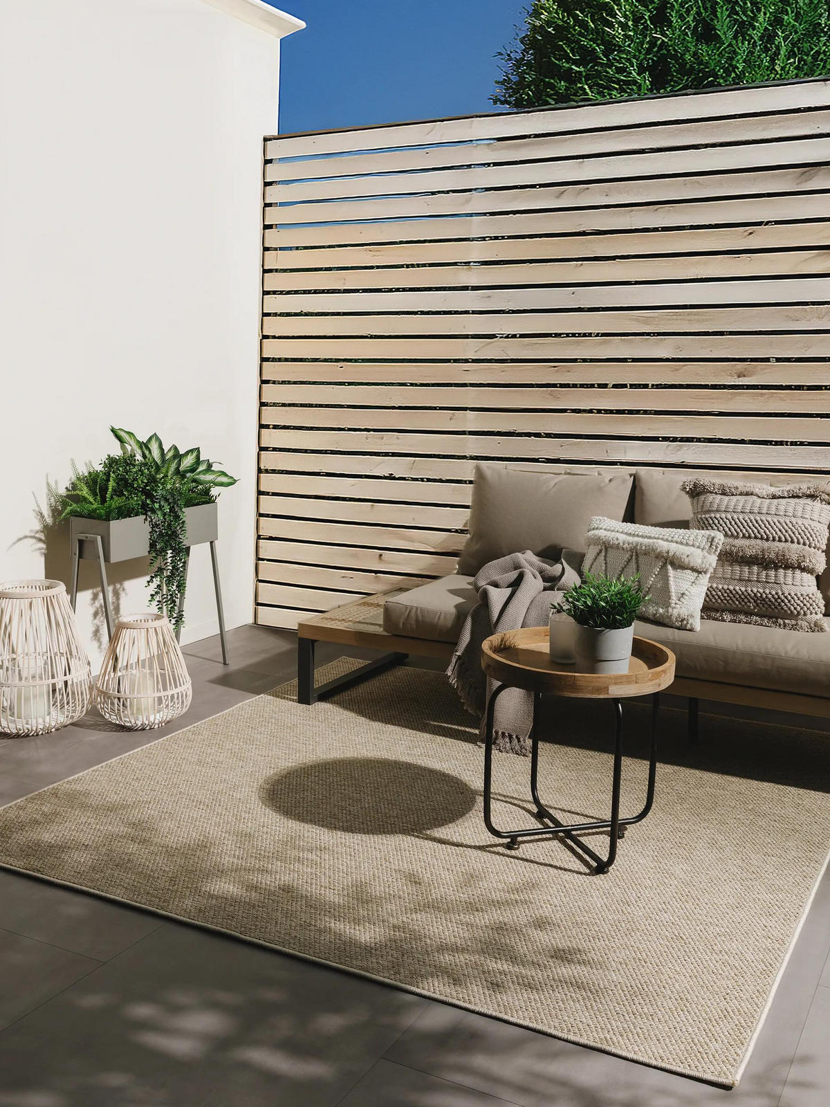 VNÚTORNÝ a vonkajší koberec Iowa Taupe 300x300 cm - taupe, plast (300/300cm) - benuta