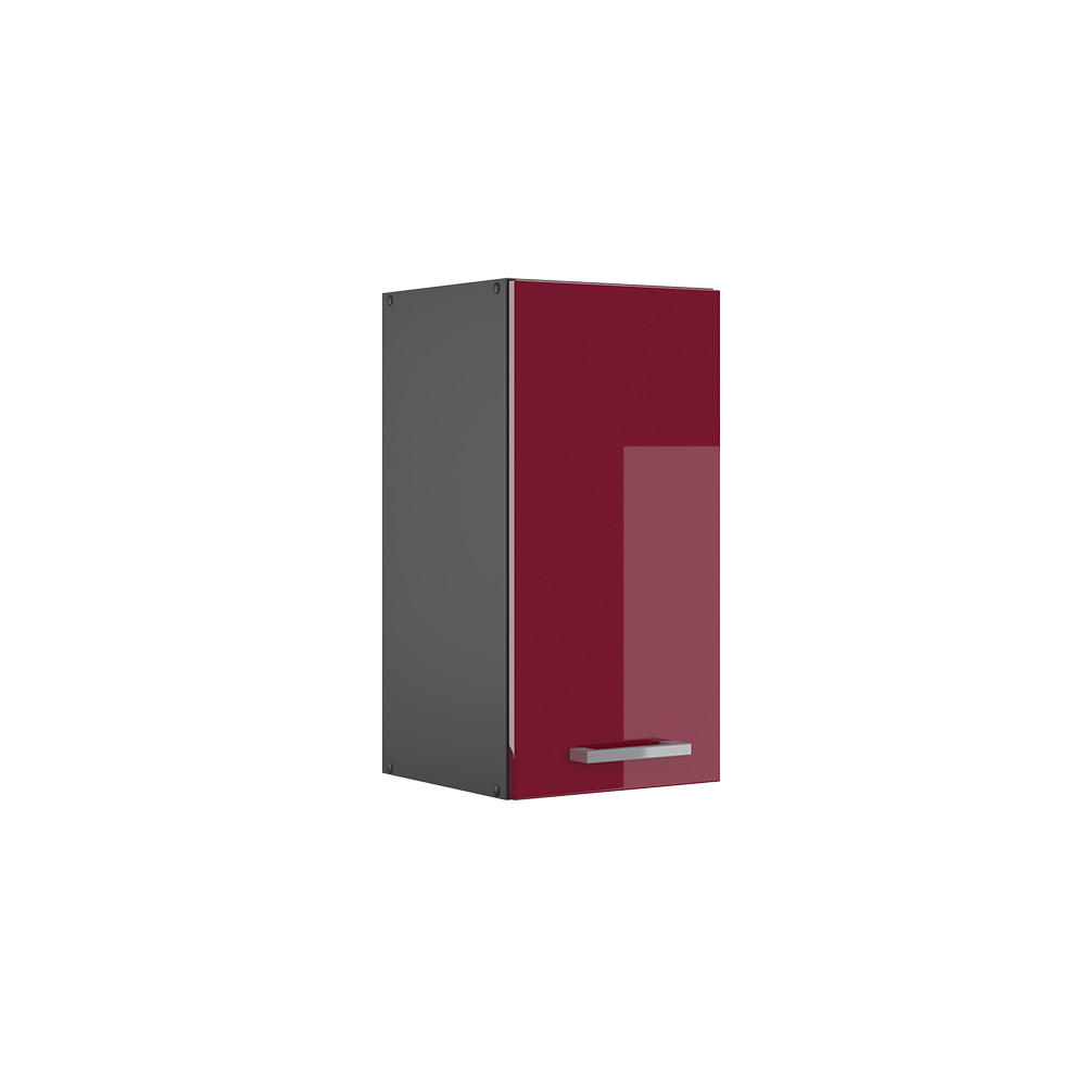 HÄNGESCHRANK R-Line Rot Hochglanz 30 cm - Bordeaux/Anthrazit, Holzwerkstoff (30/60/31cm) - Vicco