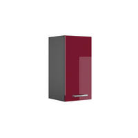 HÄNGESCHRANK R-Line Rot Hochglanz 30 cm - Bordeaux/Anthrazit, Holzwerkstoff (30/60/31cm) - Vicco