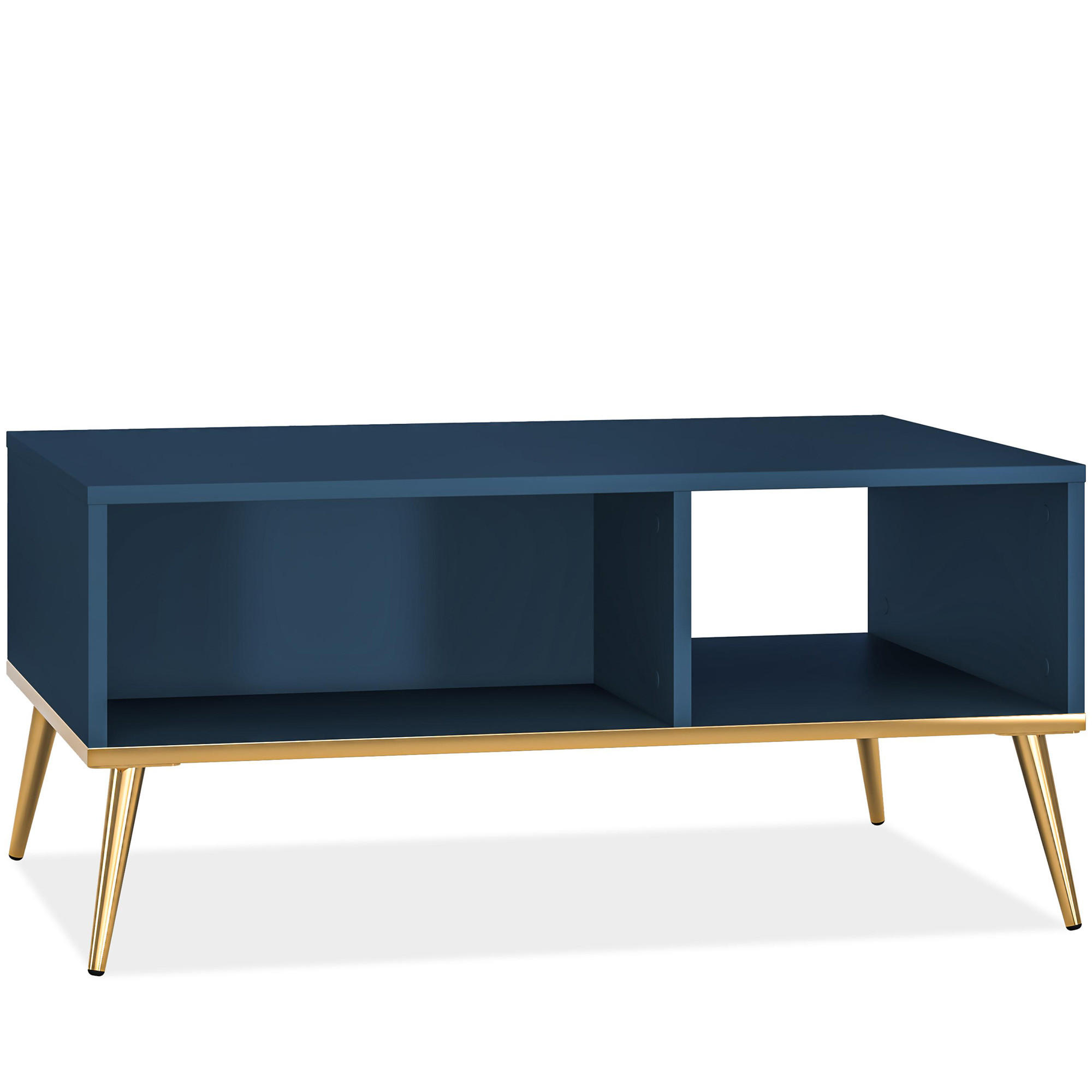 COUCHTISCH ARICIA mit Stauraum, Marineblau - Blau, Holz (60/90/42cm) - KONSIMO®
