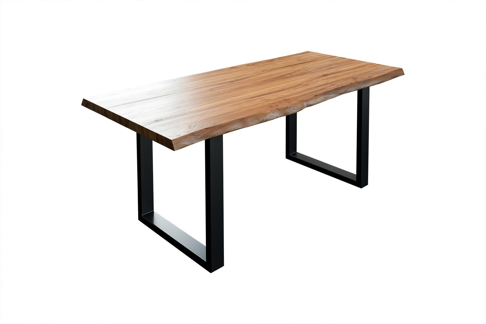 ESSTISCH LIAM - Beige/Schwarz, Holz/Metall (85/160/74cm) - SAM
