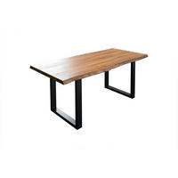 ESSTISCH LIAM - Beige/Schwarz, Holz/Metall (85/160/74cm) - SAM