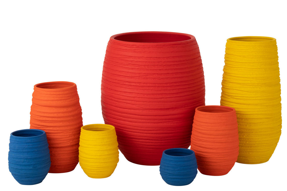 BLUMENTOPF FIESTA - Töpferei - Rot - L - Ø 44 cm - Rot, Keramik (44/60cm) - J-Line