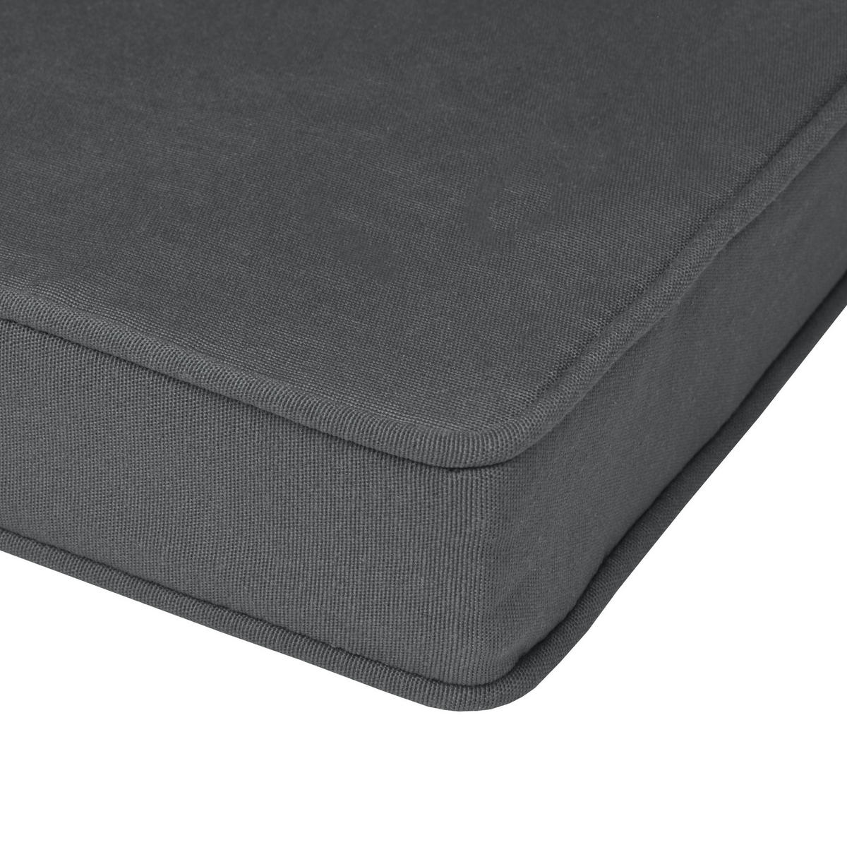 BANKAUFLAGE Loft BK 120/48/5 cm Graphitgrau - Grau, Textil (48/5/120cm) - Beautissu 