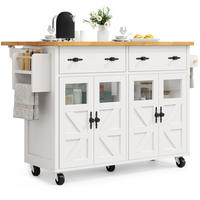 SERVIERWAGEN mit Stauraum 140 x 73 x 93,5 cm Weiß - Weiß, Holz (73/93.5/140cm) - Beauniv