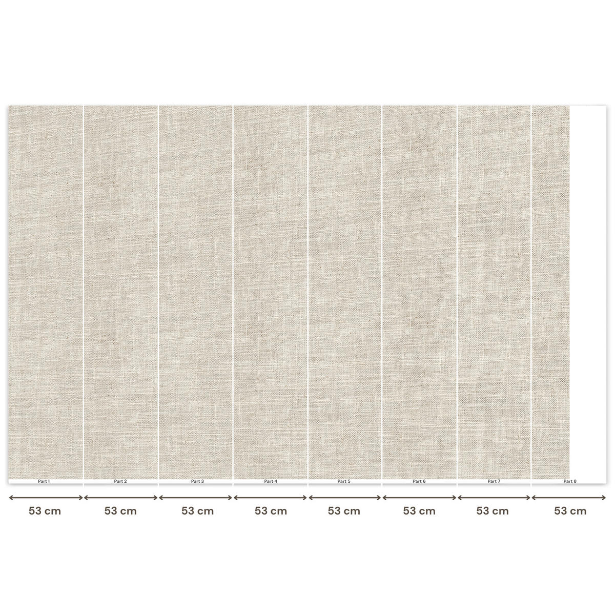 TAPETE - Leinen - Textur - Beige - 400x280 cm - Creme, Papier (400/280cm) - OnlyWow
