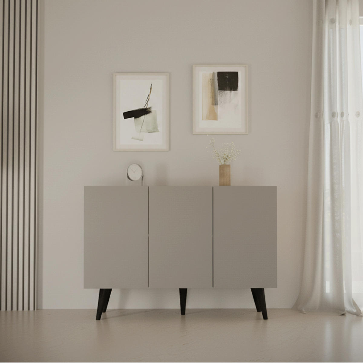 SIDEBOARD Toronto Grau - Grau, Holzwerkstoff (120/95.5/40cm) - Petits-meubles