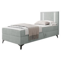 BOXBETT Ono 1, Setite: Rechts - Hellgrau/Schwarz, Holz/Textil (90/200cm) - MIRJAN24
