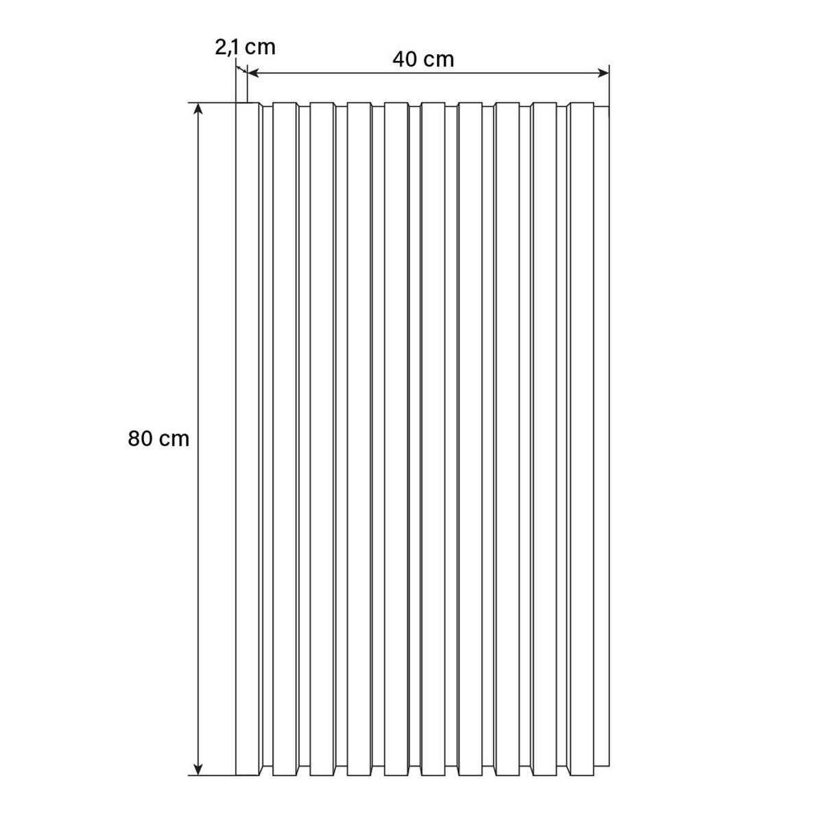 AKUSTIKPANEEL SONIC - Light Oak, 1 - Braun, Holzwerkstoff/Textil (40.5/80/2.2cm) - Home Deluxe