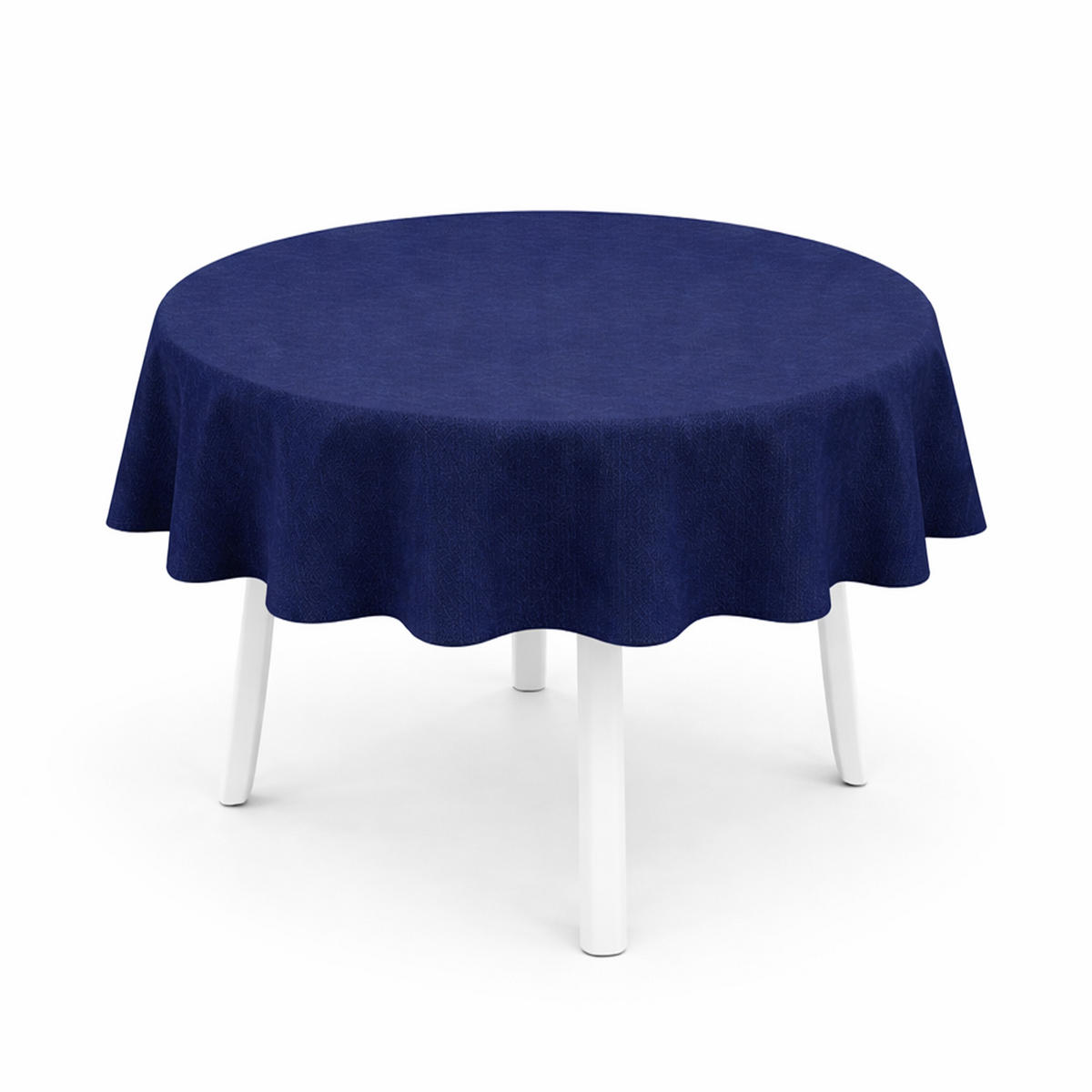 TISCHDECKE Garten Weichschaum Ø160cm - Navy - Dunkelblau, Kunststoff (160/160cm) - Bestlivings
