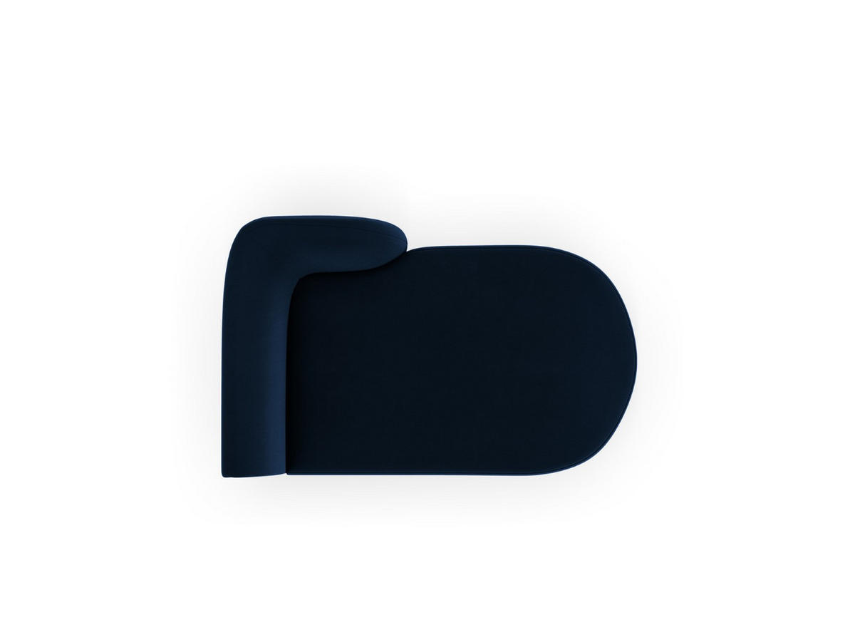CHAISELONGUE rechts Miley aus Samt königsblau - Blau, Textil (90/70/156cm) - Micadoni
