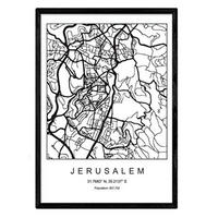 POSTER Jerusalem Skandinavischen Stil A3 Rahmenlos - Klar, Papier (29.7/5/42cm) - Nacnic