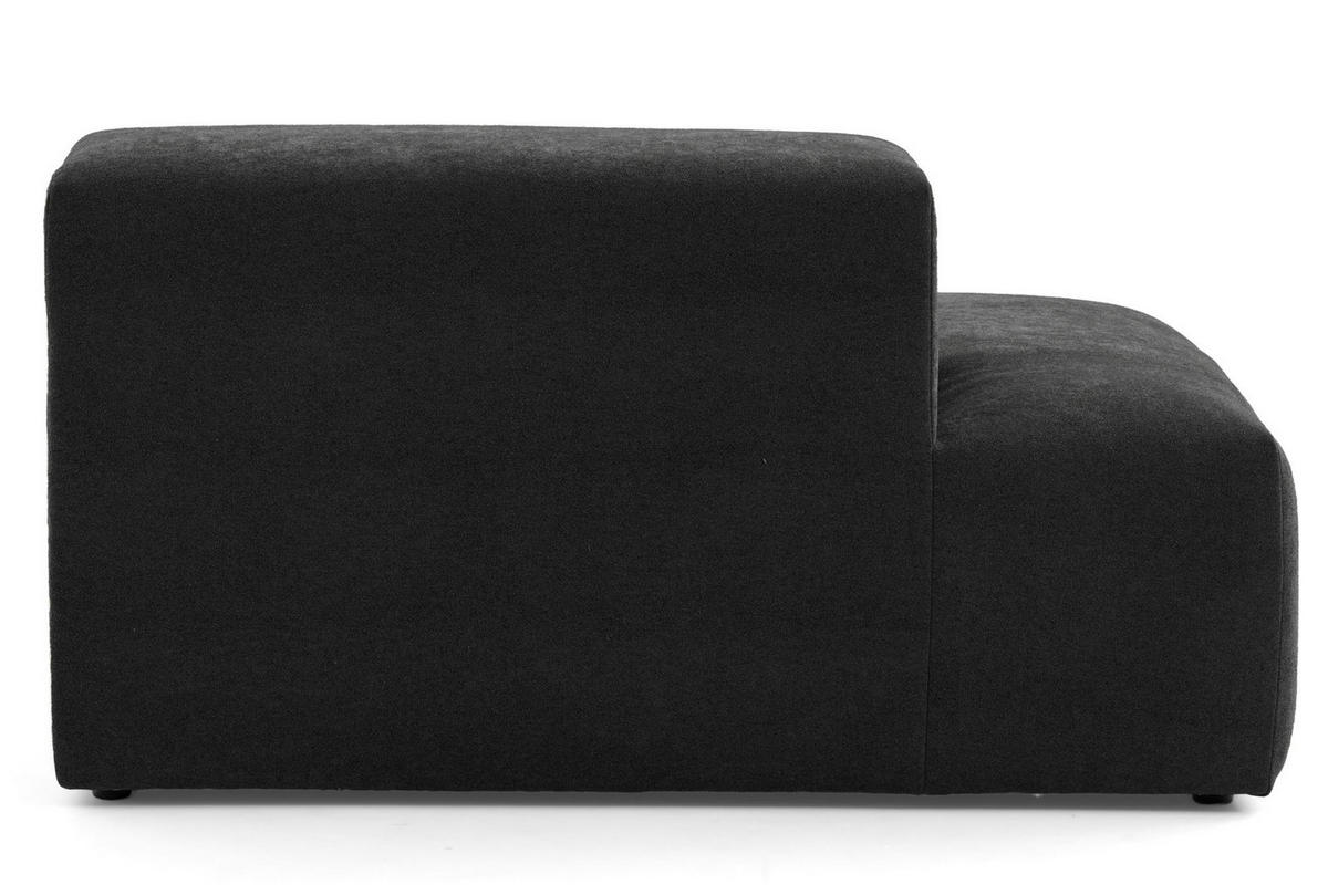 3-SITZER modulares Sofa HEAVEN SET 1 Links, Breite 255 cm Webstoff Schwarz - Schwarz, Holz/Kunststoff (255/71/102cm) - Muffo