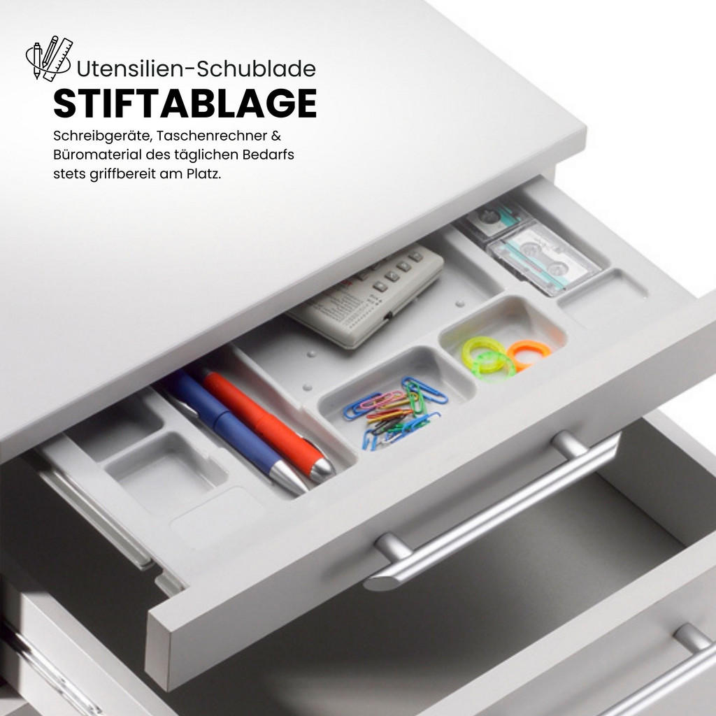 Thumbnail - bümö Rollcontainer, Ahorn, Holzwerkstoff, Nachbildung,Ahorn, 4 Schubladen, 42.8x59x58 cm, FSC Mix, Arbeitszimmer, Contai...