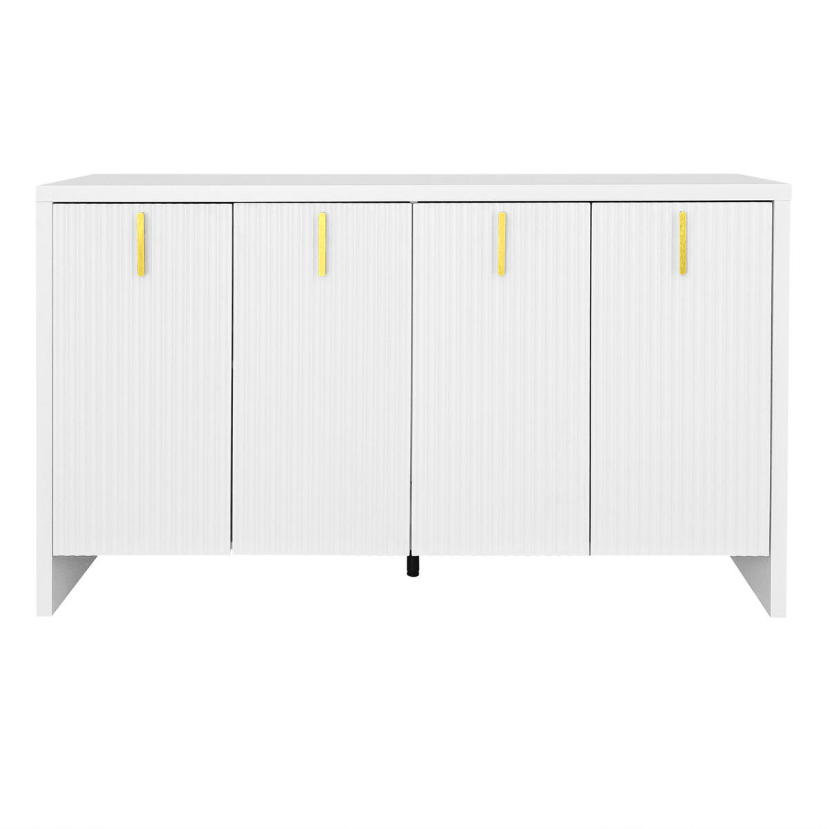 SIDEBOARD 140/38/80 cm in Weiß mit 4 Türen und verstellbaren Einlegeböden - Weiß, Holzwerkstoff (140/80/38cm) - Flora Grace