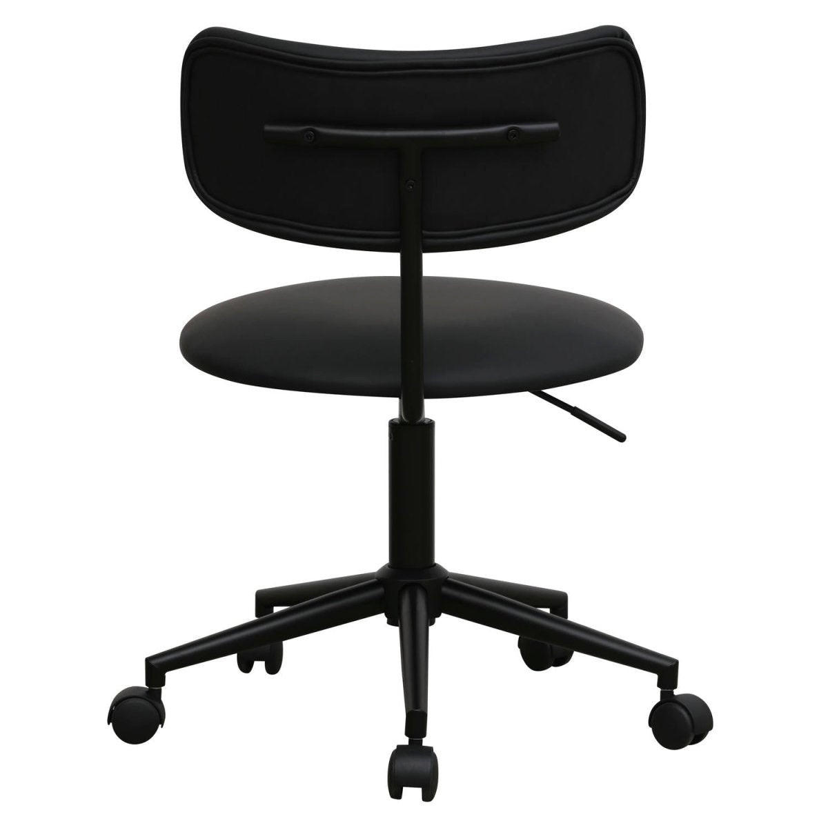 DREHSTUHL höhenverstellbar in Kunstleder Schwarz - Schwarz, Textil/Metall (56/74/57cm) - Furnhouse