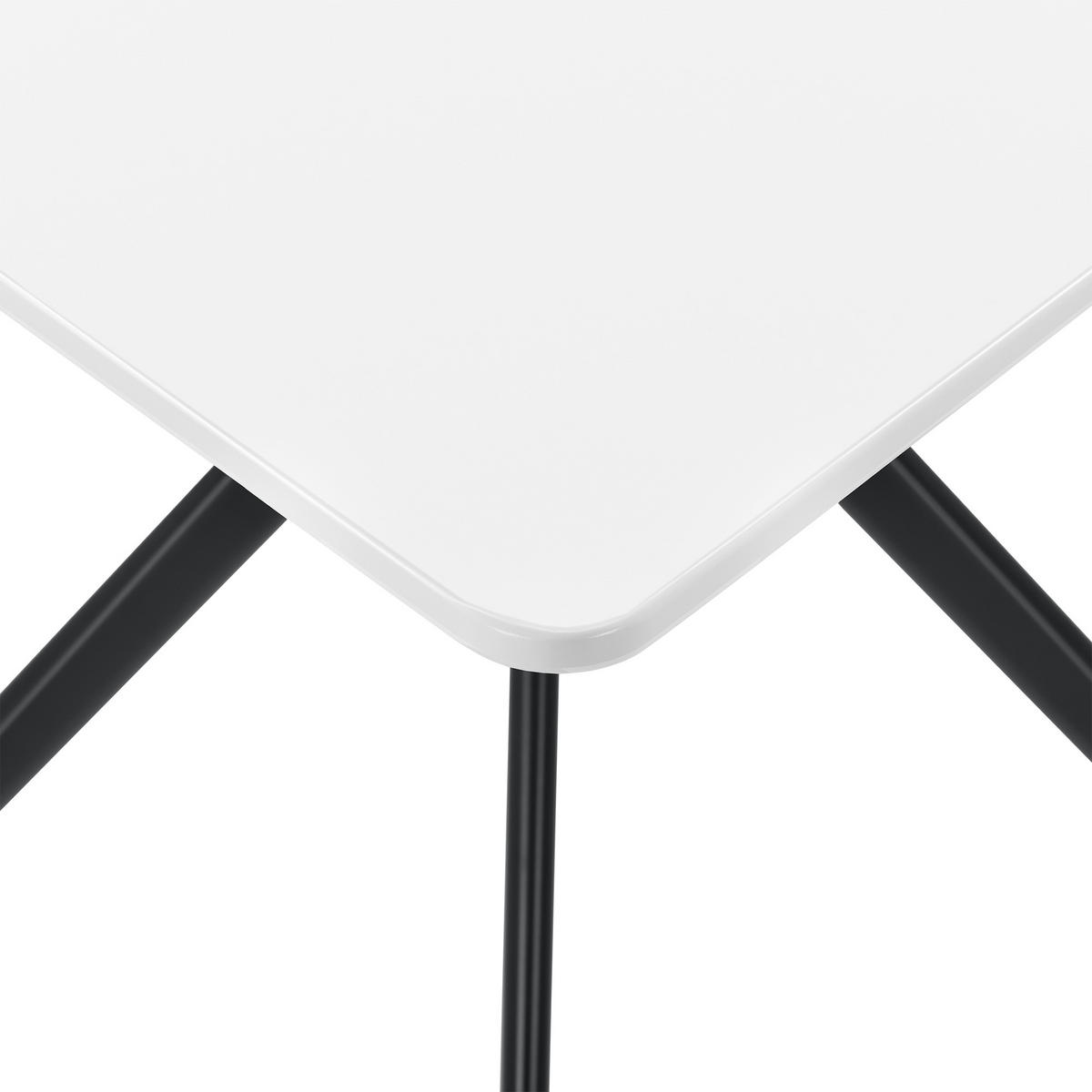 ESSTISCH Ankara - Weiß, Holzwerkstoff/Metall (78/78/75cm) - [en.casa]