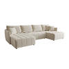 ECKSOFA mit Schlaffunktion ONIL U Monolith 02 - Beige, Textil (349/185cm) - Bedante