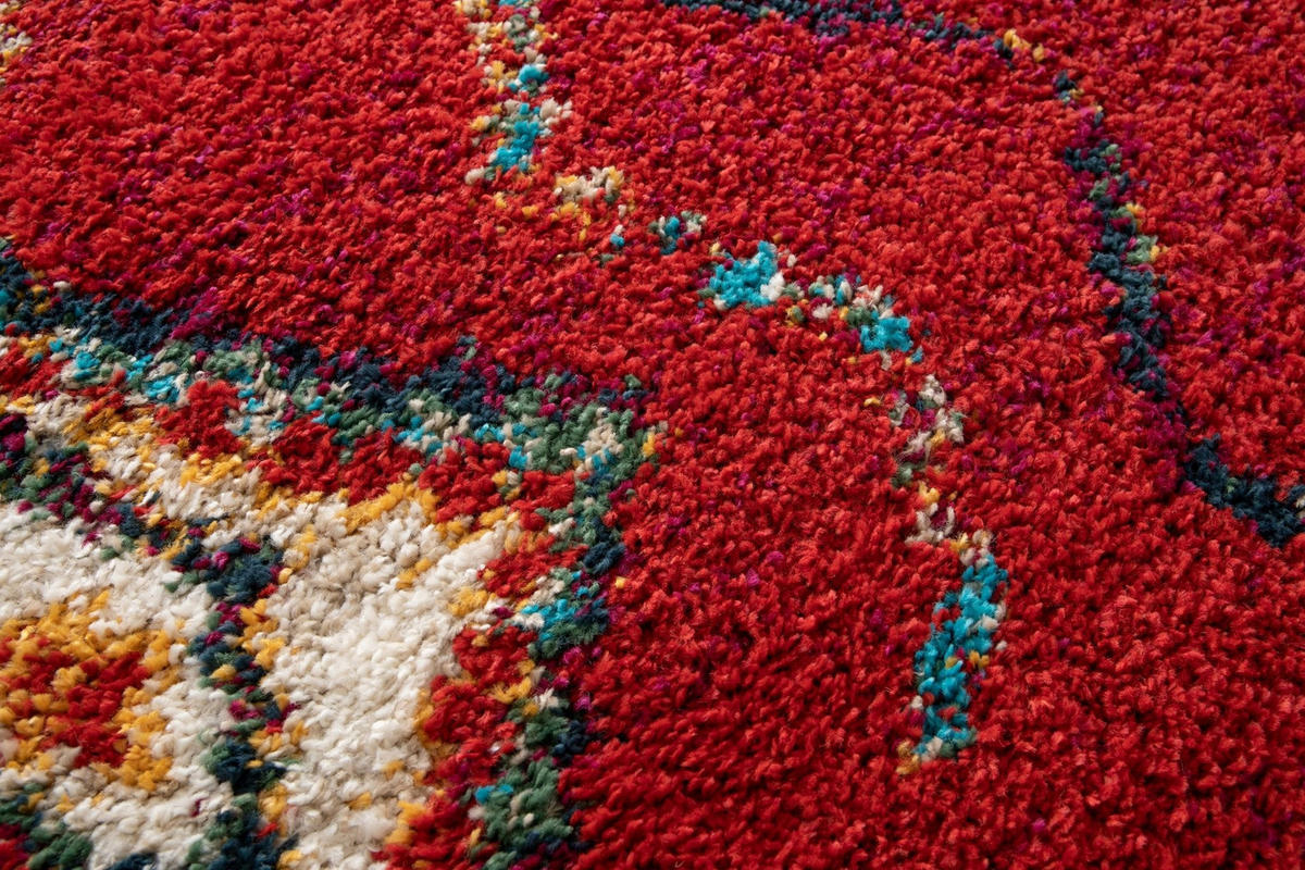 TEPPICH dick komfortabel Ethno-Stil rot - Rot, Textil (140/200cm) - AFK Living