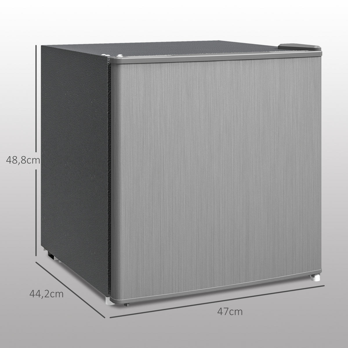 MINI-GEFRIERSCHRANK aus Stahl Kunststoff Grau - Grau, Kunststoff (44.2/48.8/47cm) - HOMCOM